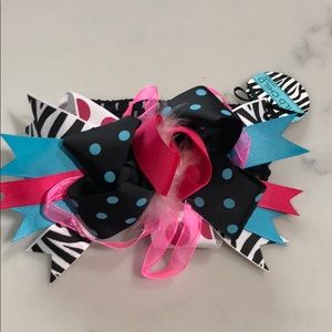 Mud Pie zebra headband with bow - NWT